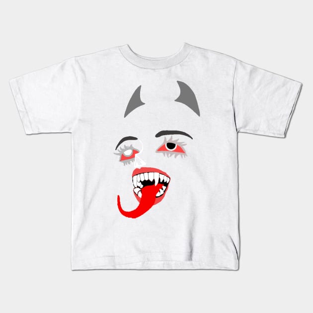 demon girl Kids T-Shirt by Pixy Official